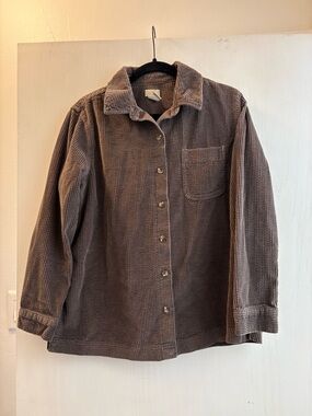 L.L. Bean Corduroy Utility Jacket in Taupe Brown